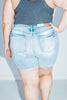 Judy Blue Mid Rise Vintage Wash Dad Shorts