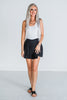 Black Yoga Waistband Skirt W/ Built In Shorts