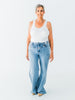 Judy Blue High Waist Retro Wide Jeans With Quilt Stitching