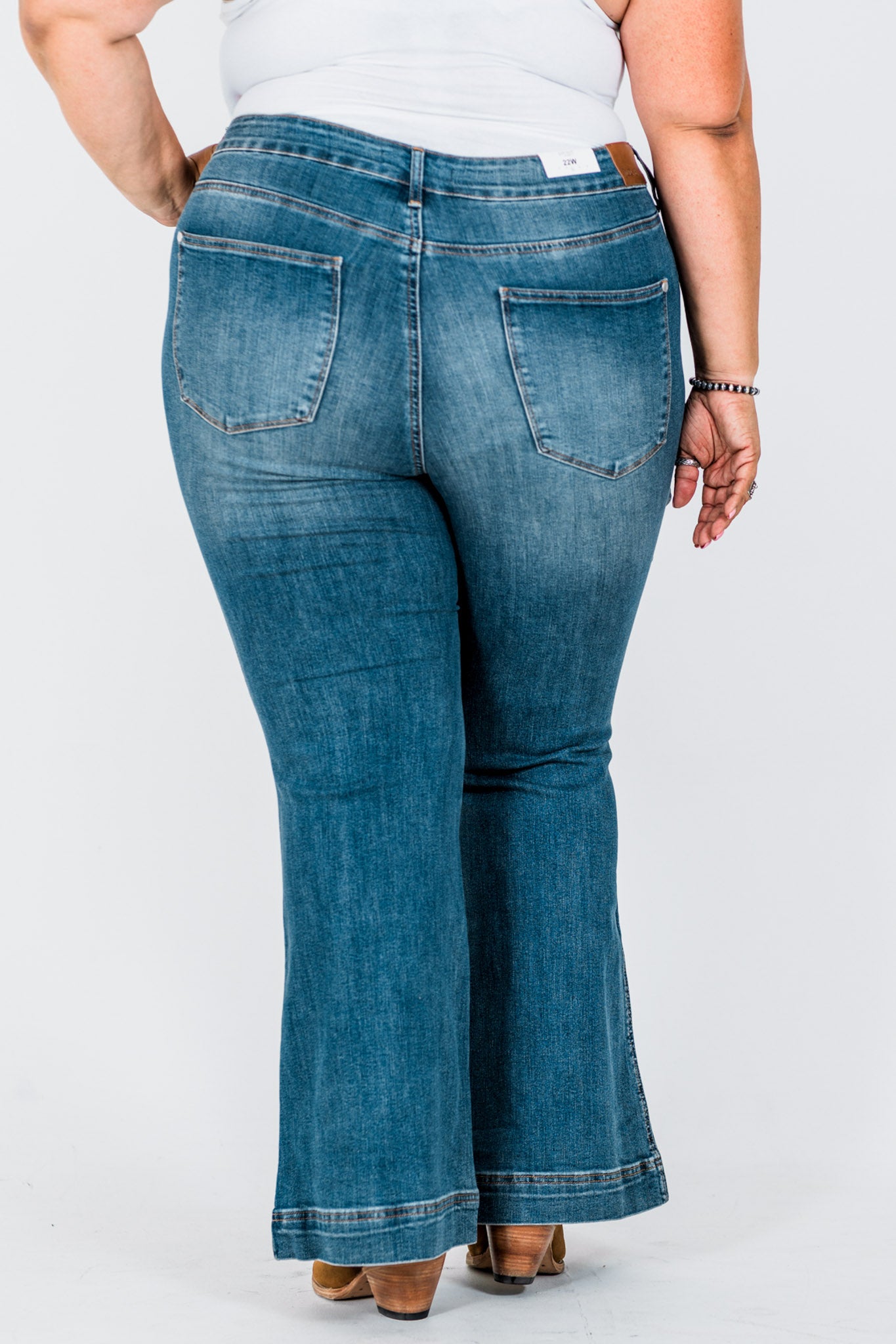 Judy Blue High-Waist Tummy Control Flare Double Button Jeans