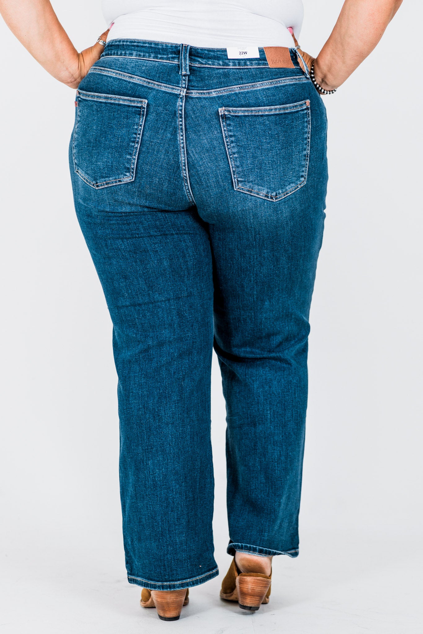 Judy Blue Mid Rise 90's Straight Jeans With Double Pockets