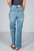 Judy Blue Mid Rise Medium Wash Destroy Straight Jeans