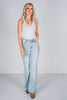 Judy Blue Mid Rise Side Slit Hem Bootcut Jeans