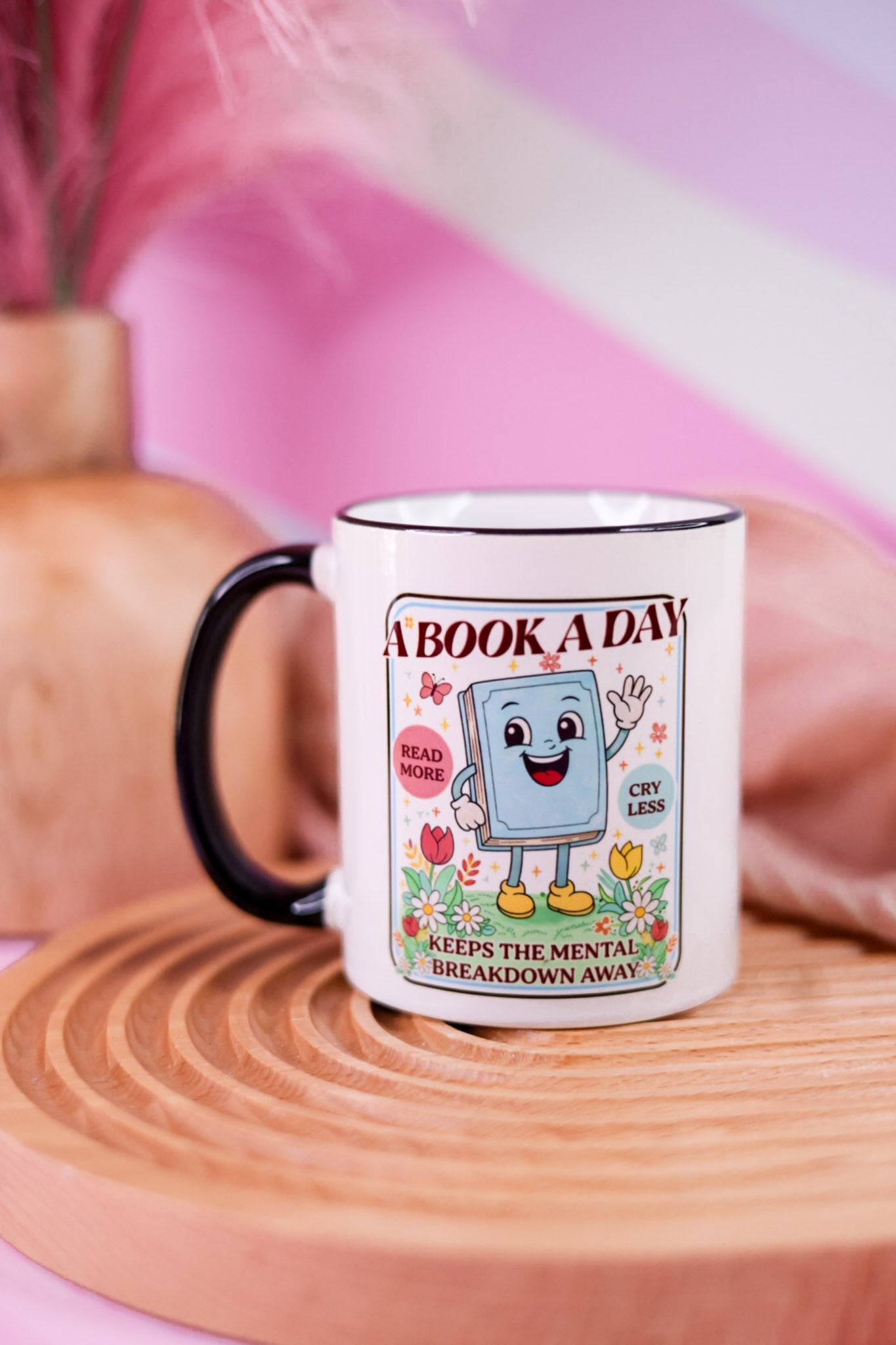 A Book A Day Keeps The Mental Breakdown Away Ceramic Mug - Whiskey Skies - MUGSBY