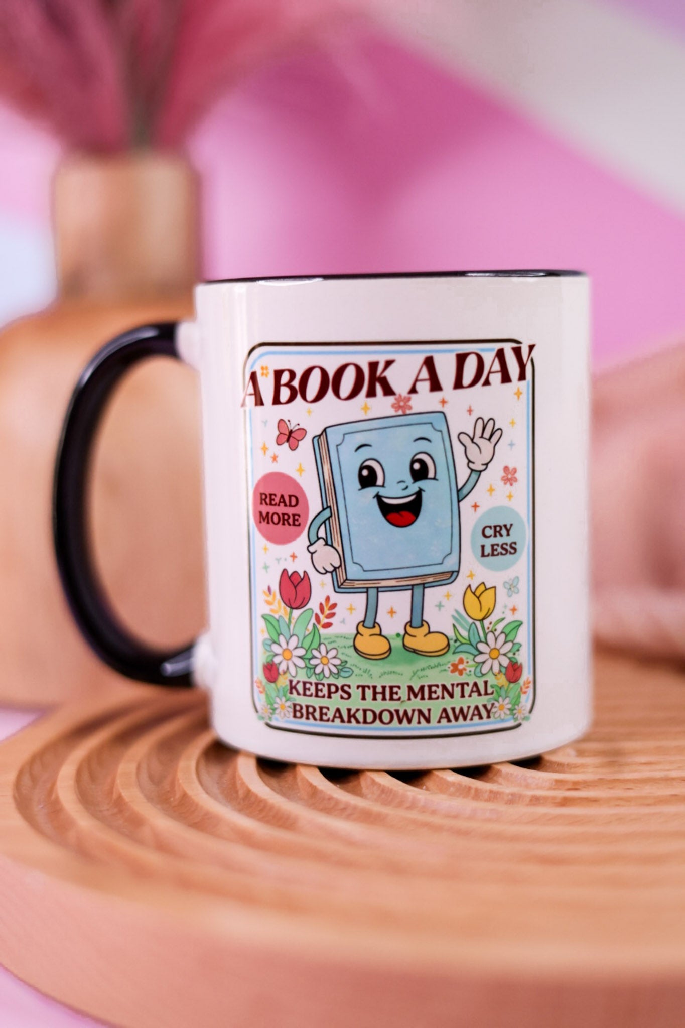 A Book A Day Keeps The Mental Breakdown Away Ceramic Mug - Whiskey Skies - MUGSBY