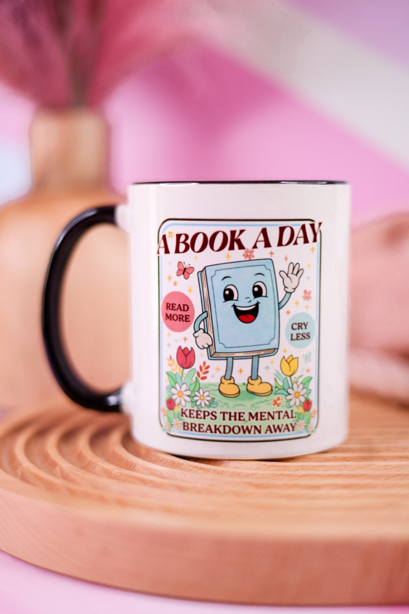A Book A Day Keeps The Mental Breakdown Away Ceramic Mug - Whiskey Skies - MUGSBY