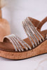 About Last Night Strappy Rhinestone Wedges - Whiskey Skies - CORKYS FOOTWEAR
