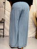 Acid Washed Chambray Palazzo Pants - Whiskey Skies - ODDI