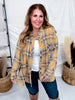 Acid Washed Yellow Plaid Button Down Flannel - Whiskey Skies - EASEL