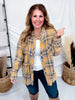 Acid Washed Yellow Plaid Button Down Flannel - Whiskey Skies - EASEL