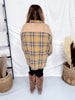 Acid Washed Yellow Plaid Button Down Flannel - Whiskey Skies - EASEL