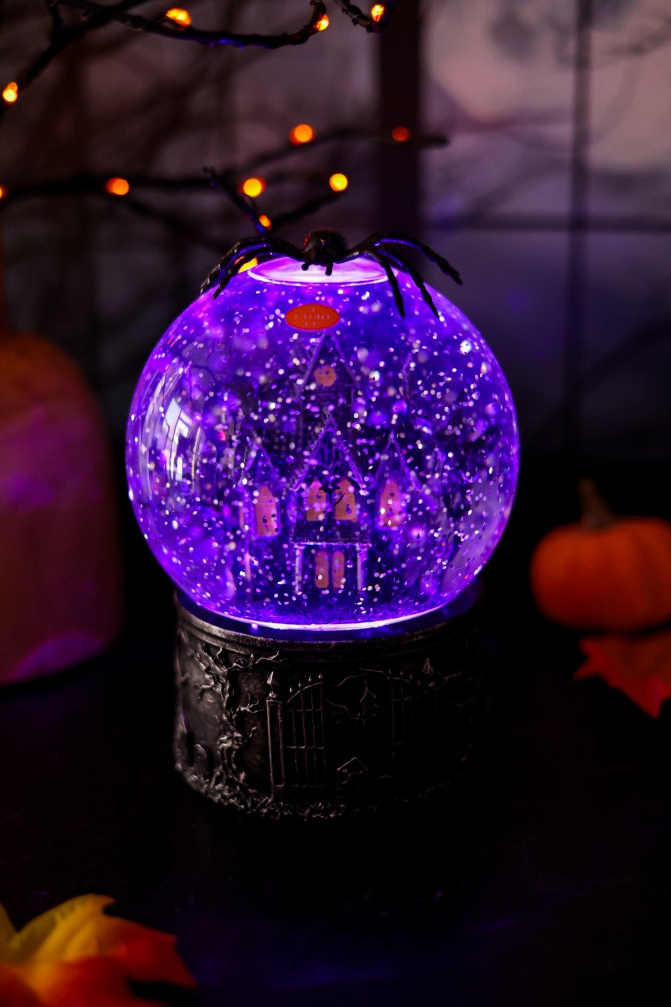 Acrylic Spooky Halloween Globes W/ Timer (Two Styles) - Whiskey Skies - SPECIAL T IMPORTS INC