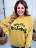 Addicted To Rock & Roll Long Sleeve Sweatshirt - Whiskey Skies - SOUTHERN BLISS COMPANY