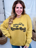 Addicted To Rock & Roll Long Sleeve Sweatshirt - Whiskey Skies - SOUTHERN BLISS COMPANY