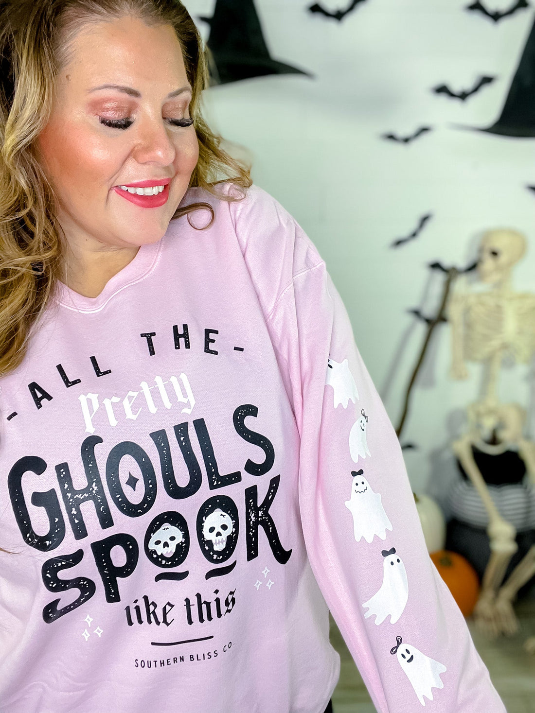 All The Pretty Ghouls Sweatshirt - Whiskey Skies - SOUTHERN BLISS COMPANY