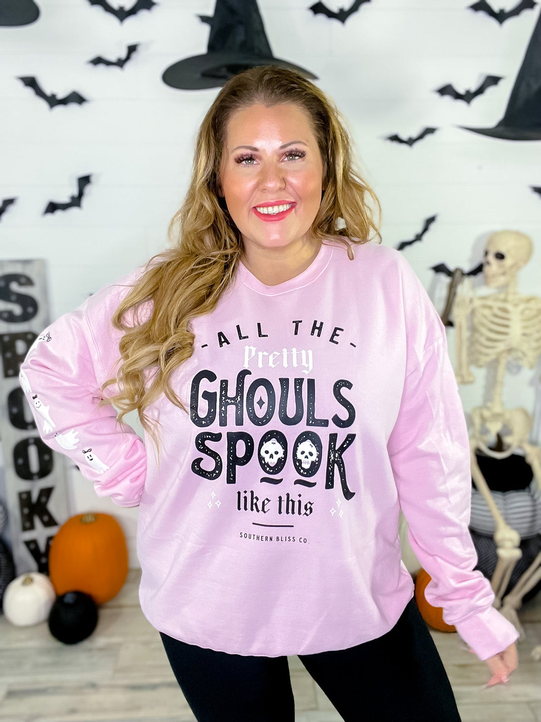 All The Pretty Ghouls Sweatshirt - Whiskey Skies - SOUTHERN BLISS COMPANY