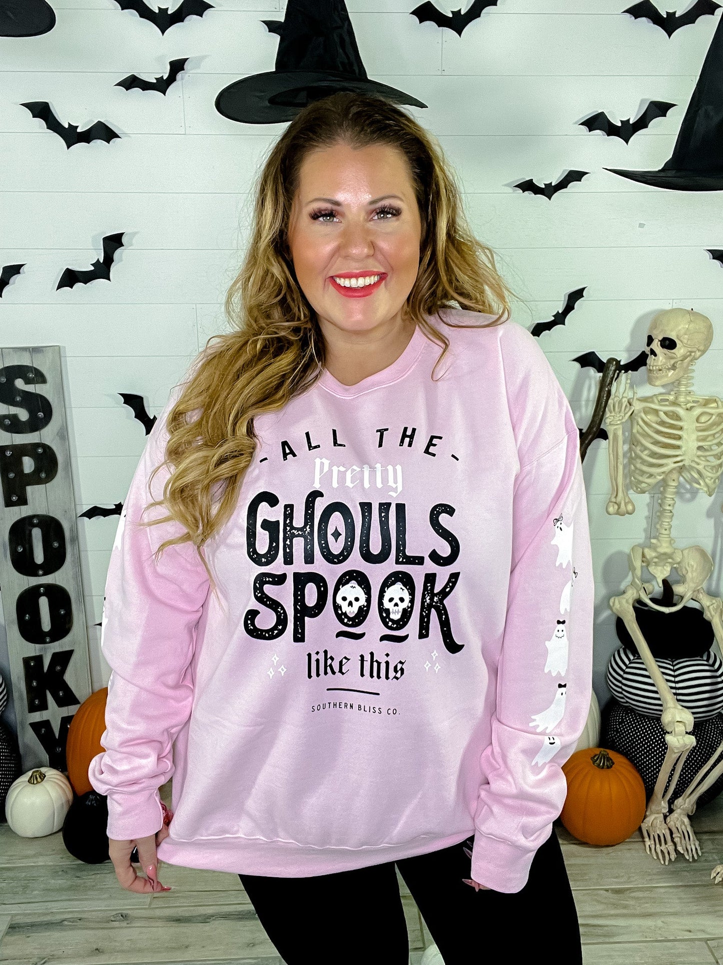 All The Pretty Ghouls Sweatshirt - Whiskey Skies - SOUTHERN BLISS COMPANY