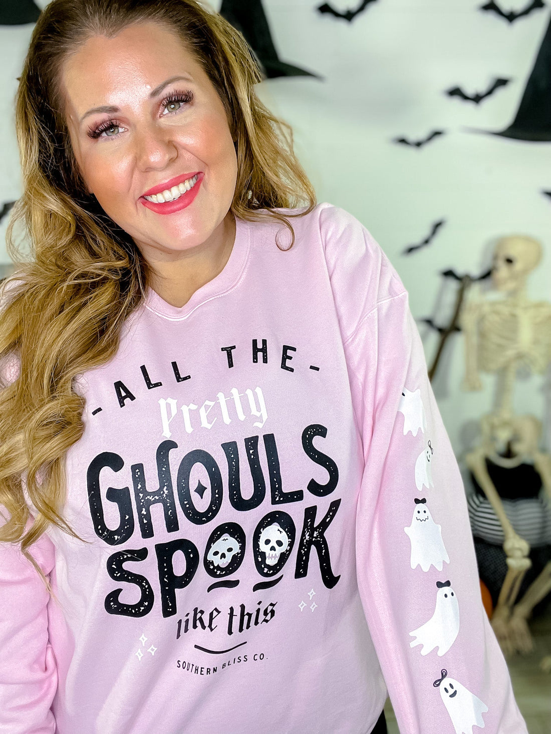 All The Pretty Ghouls Sweatshirt - Whiskey Skies - SOUTHERN BLISS COMPANY