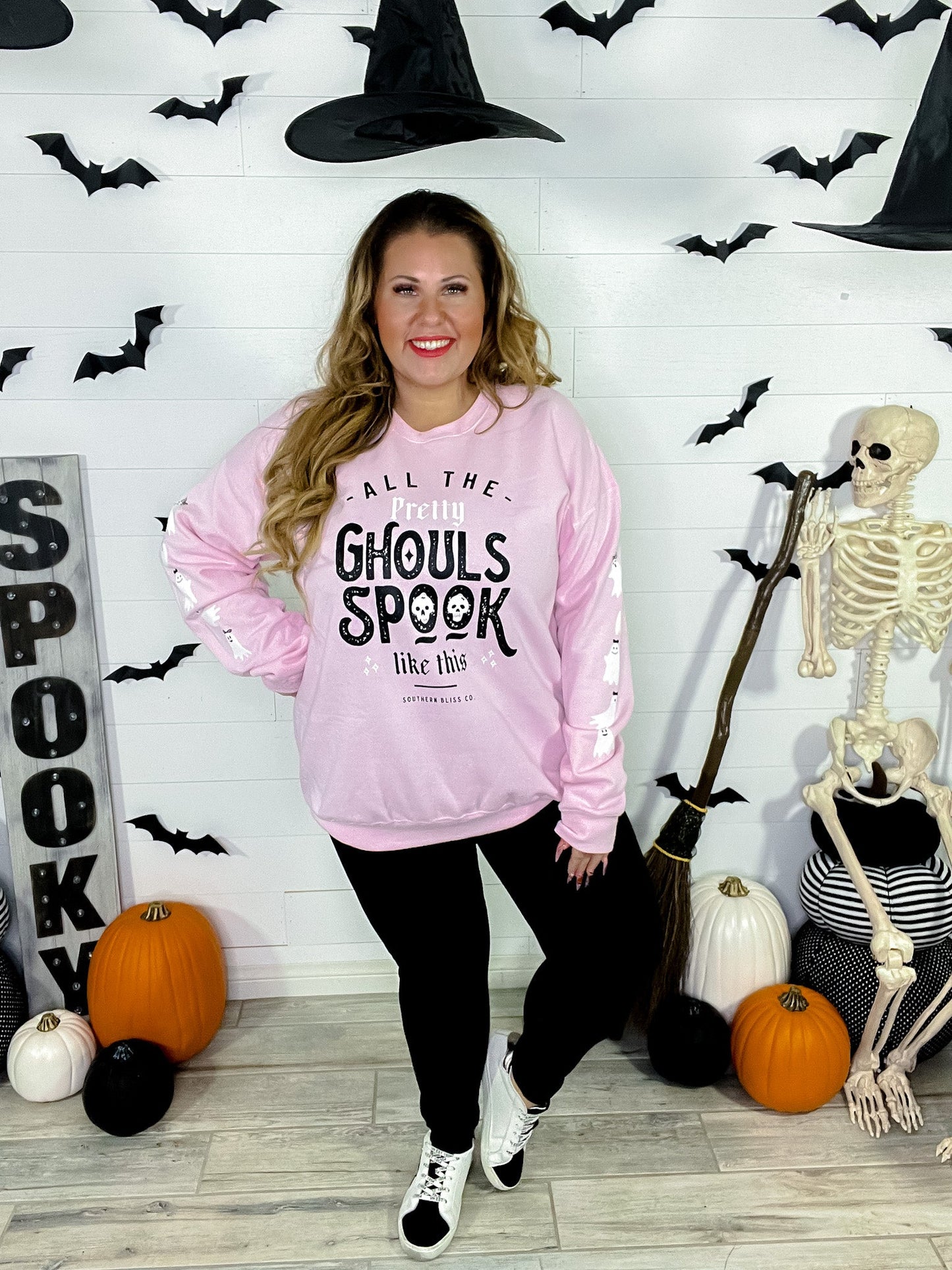 All The Pretty Ghouls Sweatshirt - Whiskey Skies - SOUTHERN BLISS COMPANY