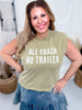 All Trash No Trailer Muscle Tank Top - Whiskey Skies - STATED BRANDS