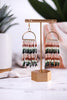 Allison Horizontal Stripe Beaded Fringe Earrings Desert - Whiskey Skies - INK+ALLOY