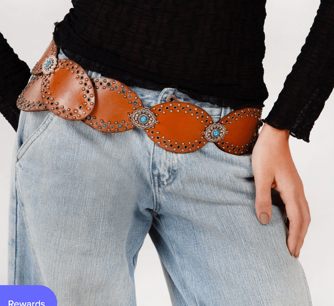 Alta Buena Leather Belt - Whiskey Skies - LOYAL WEST