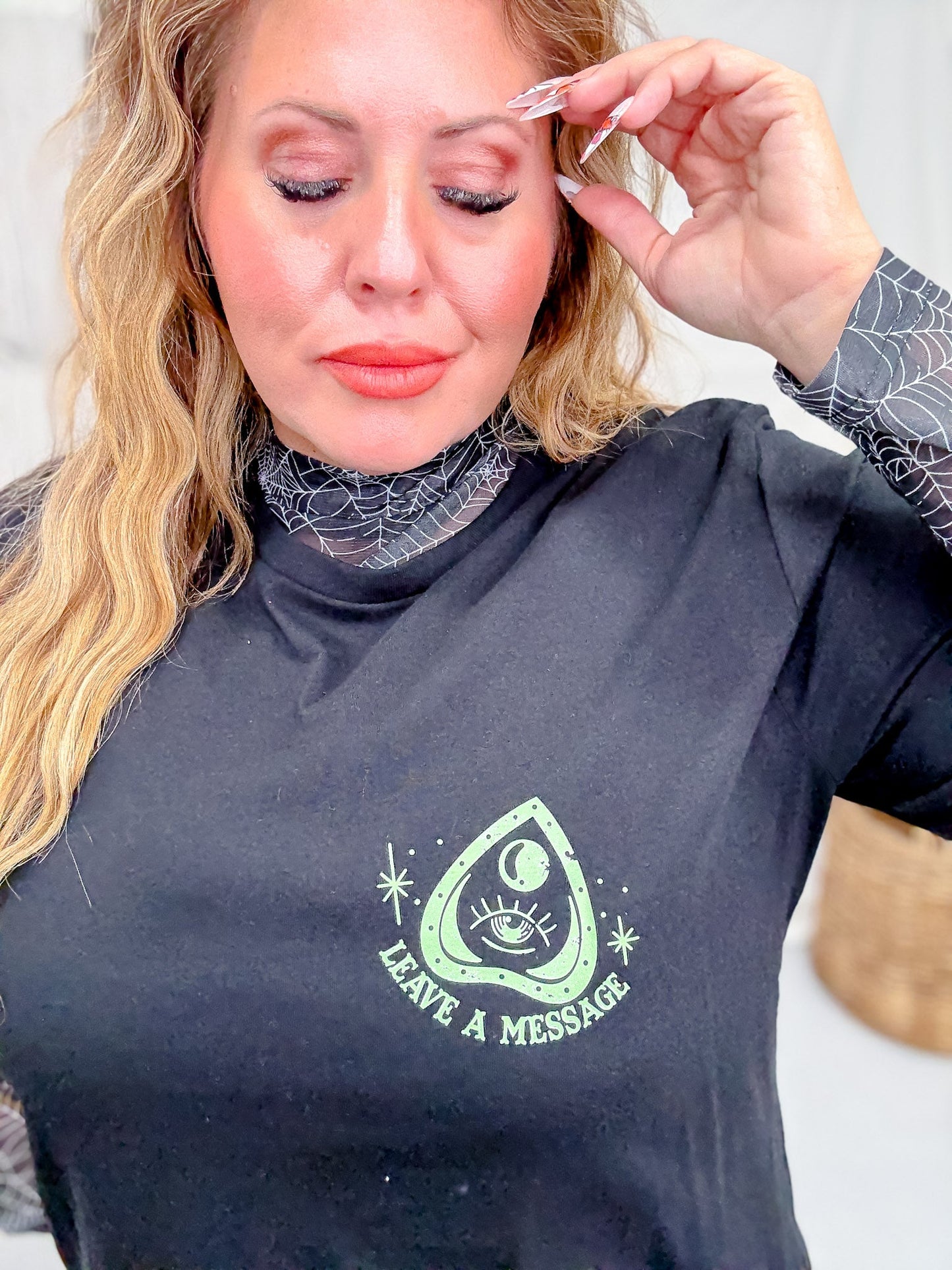 Alternative Ghost Vintage Ouija Borad Graphic T-Shirt - Whiskey Skies - BLACKWAX APPAREL