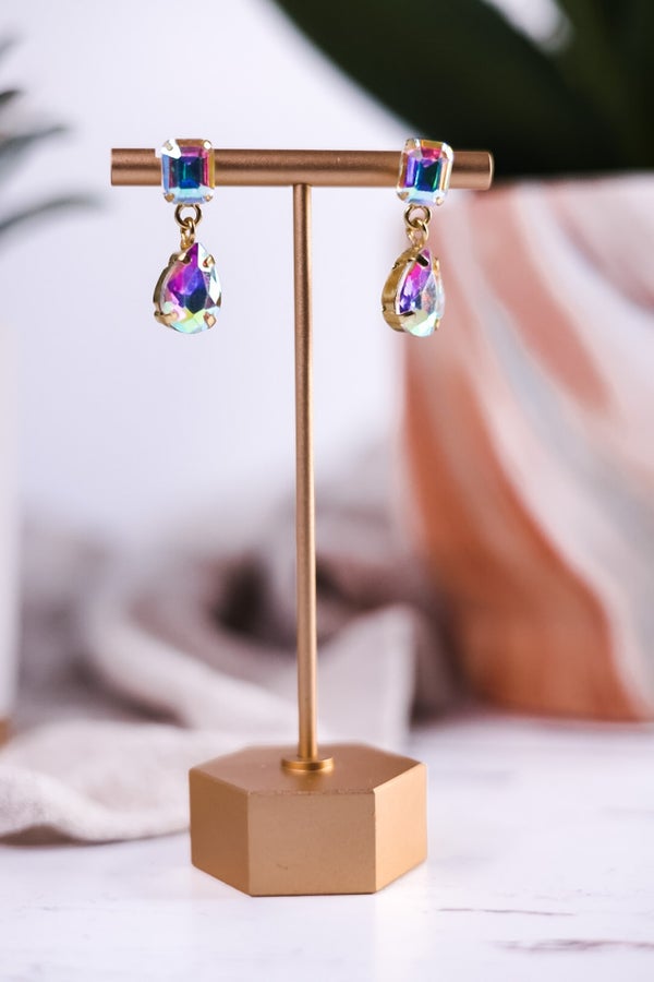 Alysa Solid Dangle Earrings Iridescent - Whiskey Skies - INK+ALLOY