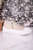 Aman 2 Gold Glitter Sneakers - Whiskey Skies - VERY G