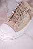 Aman 2 Gold Glitter Sneakers - Whiskey Skies - VERY G