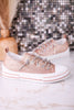 Aman 2 Rose Gold Glitter Sneakers - Whiskey Skies - VERY G