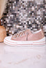 Aman 2 Rose Gold Glitter Sneakers - Whiskey Skies - VERY G