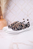 Aman Black & Pink Floral Sneakers WIth Rhinestone Laces - Whiskey Skies - VERY G