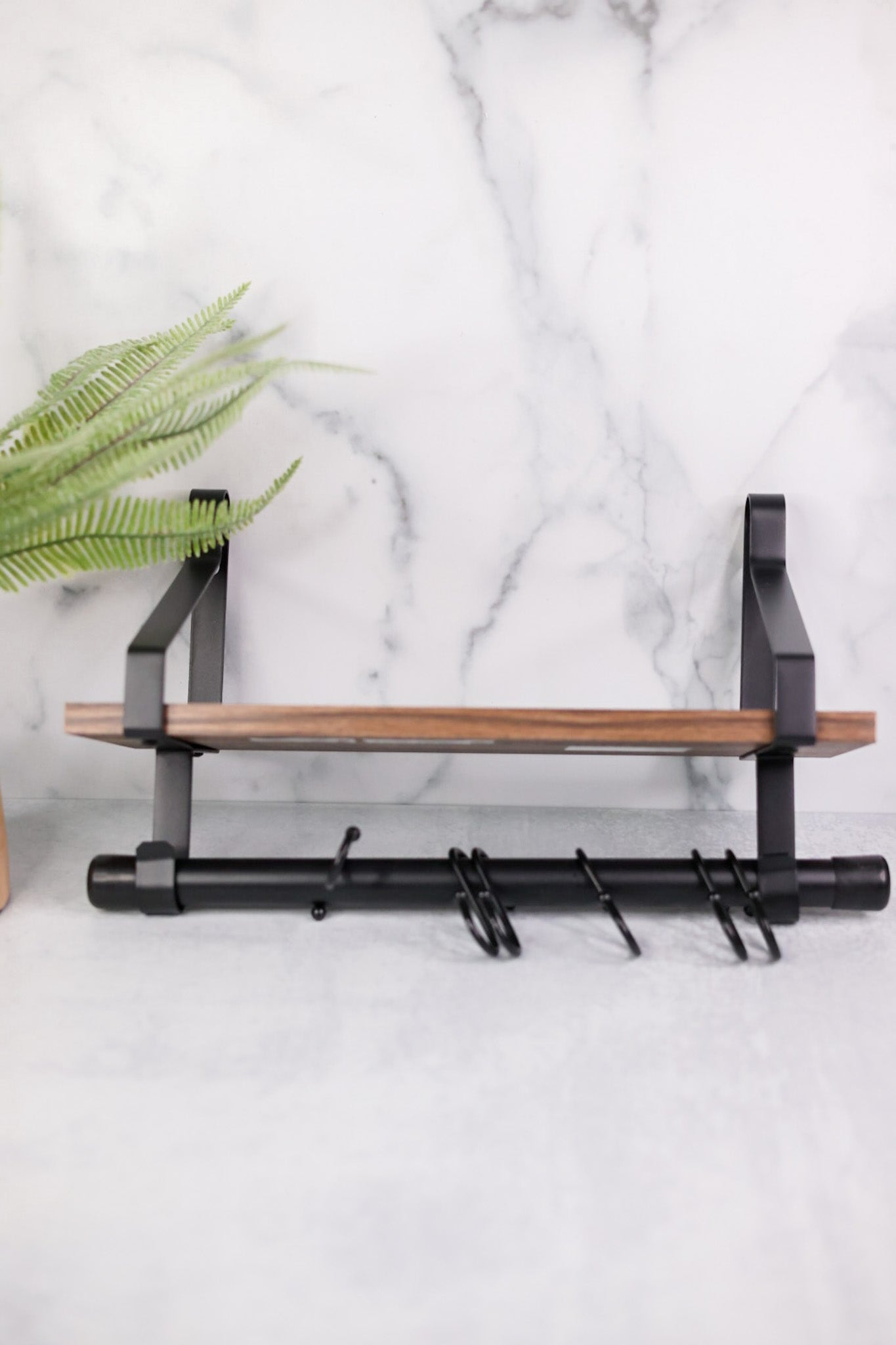 Amelia Shelf With Rods & Hooks - Whiskey Skies - DANYAB