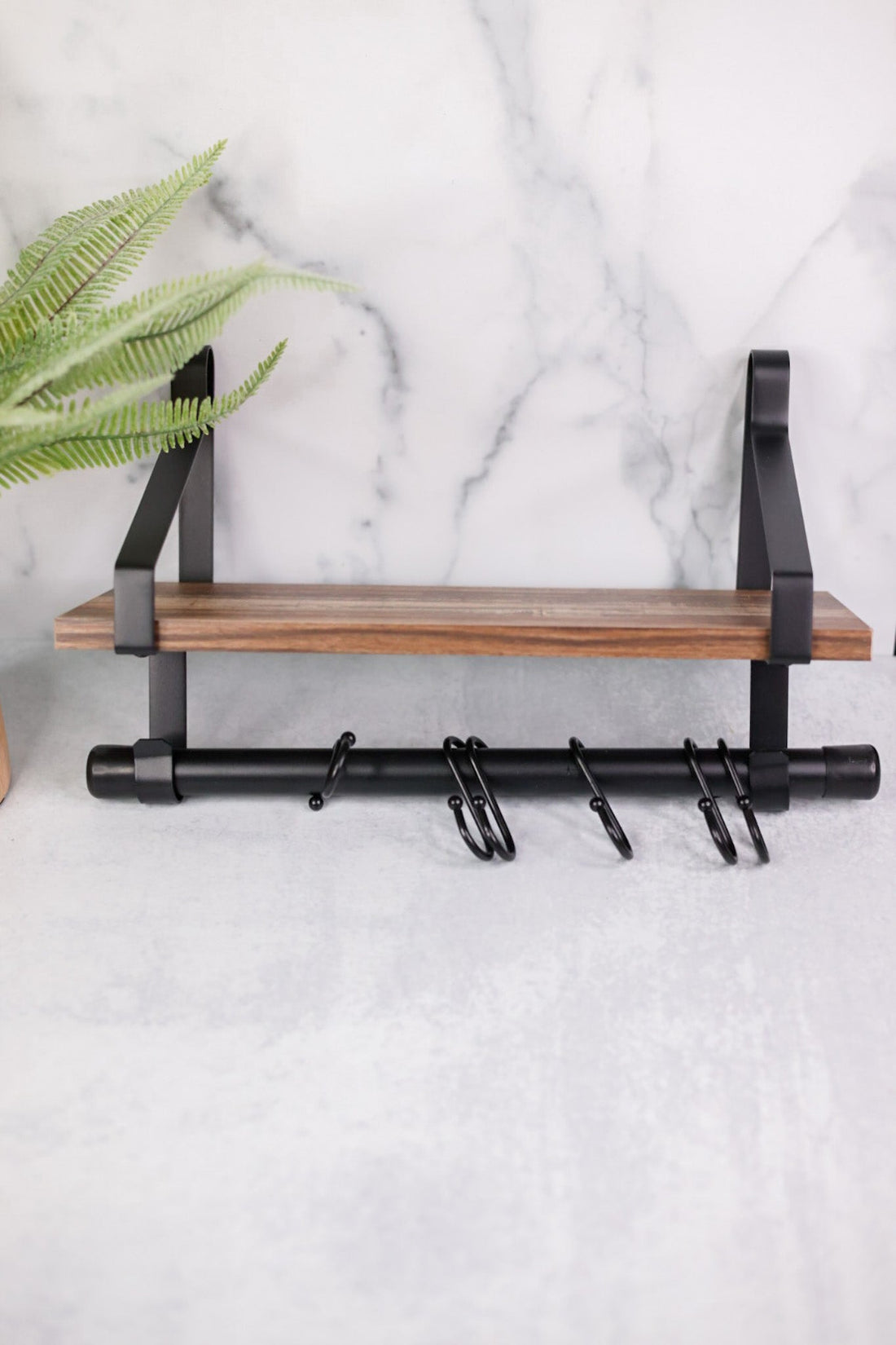 Amelia Shelf With Rods & Hooks - Whiskey Skies - DANYAB