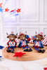 Americana Highland Cow Shelf Sitter With Rope Legs (3 Styles) - Whiskey Skies - GERSON COMPANIES