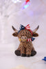 Americana Resin Highland Cow Figurines (2 Styles) - Whiskey Skies - GERSON COMPANIES