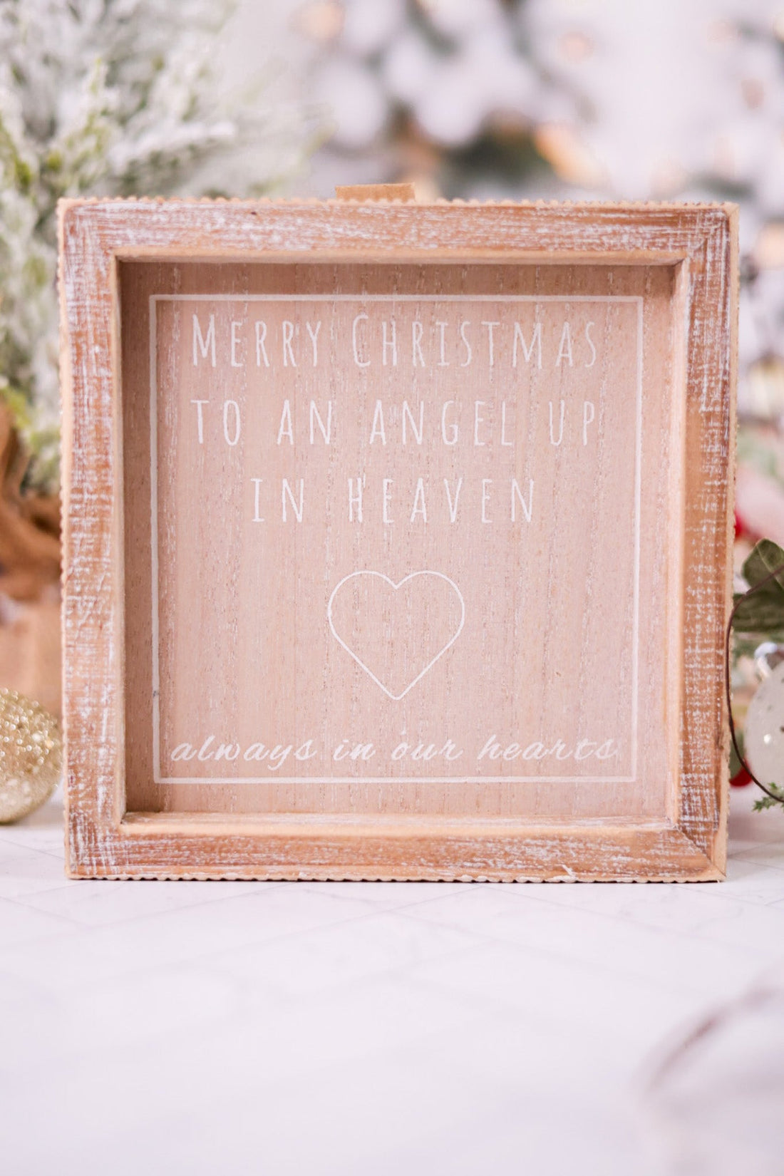 Angel in Heaven Wood Framed Sign - Whiskey Skies - ADAMS & CO