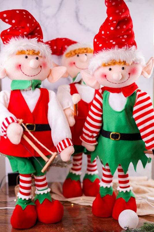 Animated Plush Christmas Elves (3 Styles) - Whiskey Skies - GERSON COMPANIES