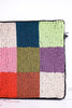 Annabella Checkered Beaded Clutch Multicolor - Whiskey Skies - INK+ALLOY