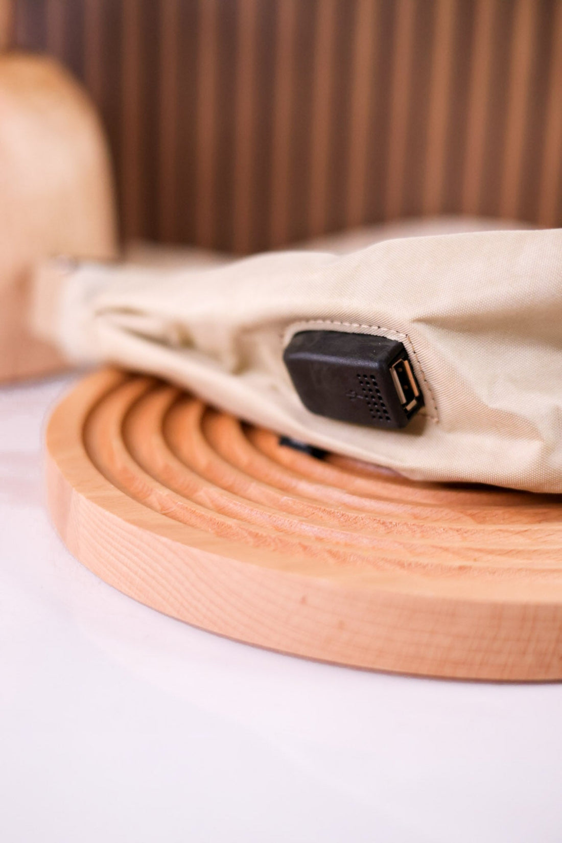 Anti Theft Crescent Sling Bag in Beige - Whiskey Skies - CALLA PRODUCT