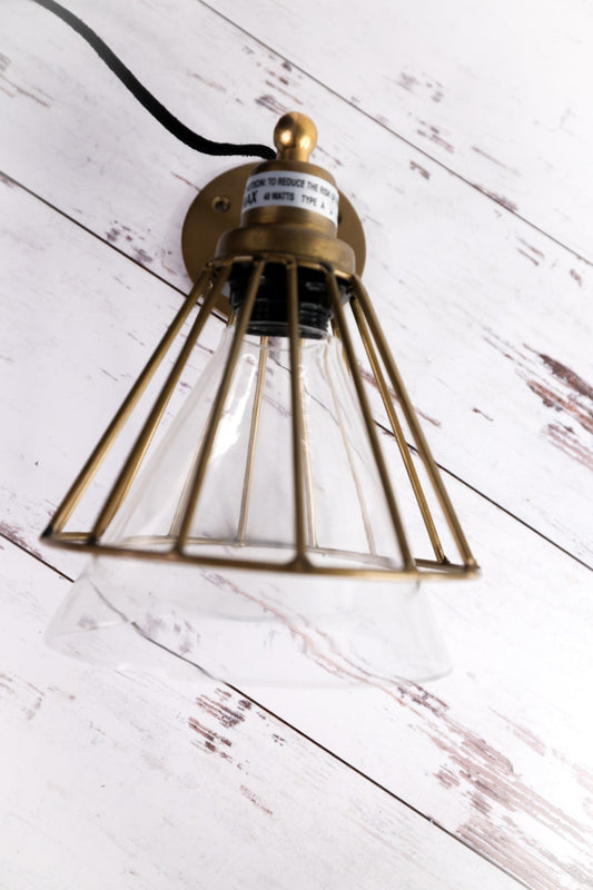 Antique Brass Wall Lamp - Whiskey Skies - KALALOU
