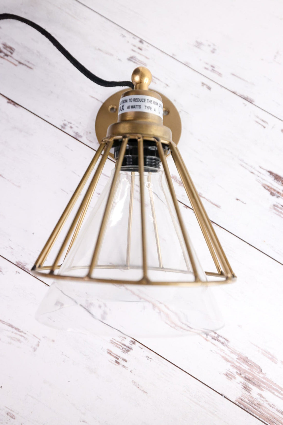 Antique Brass Wall Lamp - Whiskey Skies - KALALOU