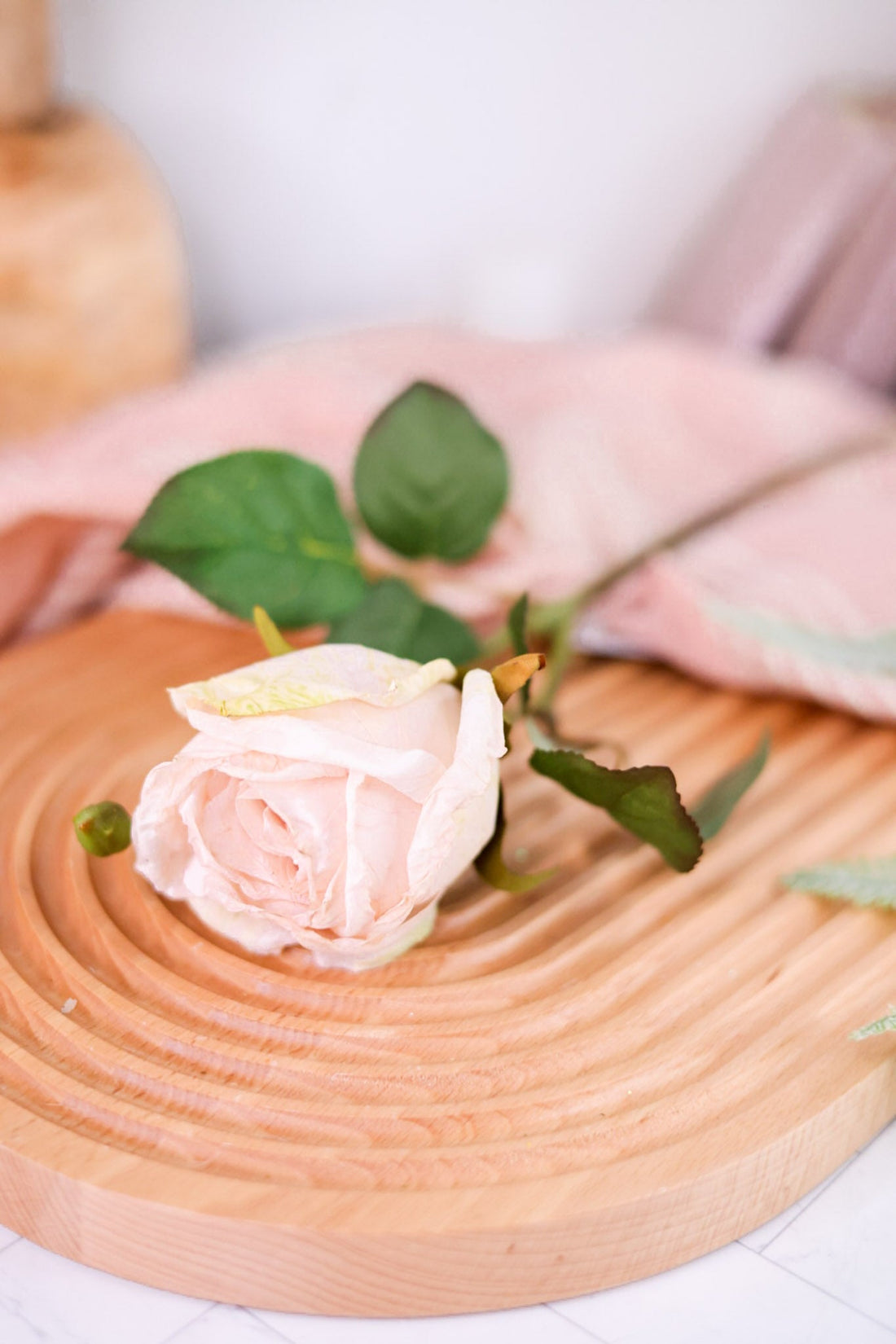 Antique Ivory Rose Stem - Whiskey Skies - RAZ IMPORTS