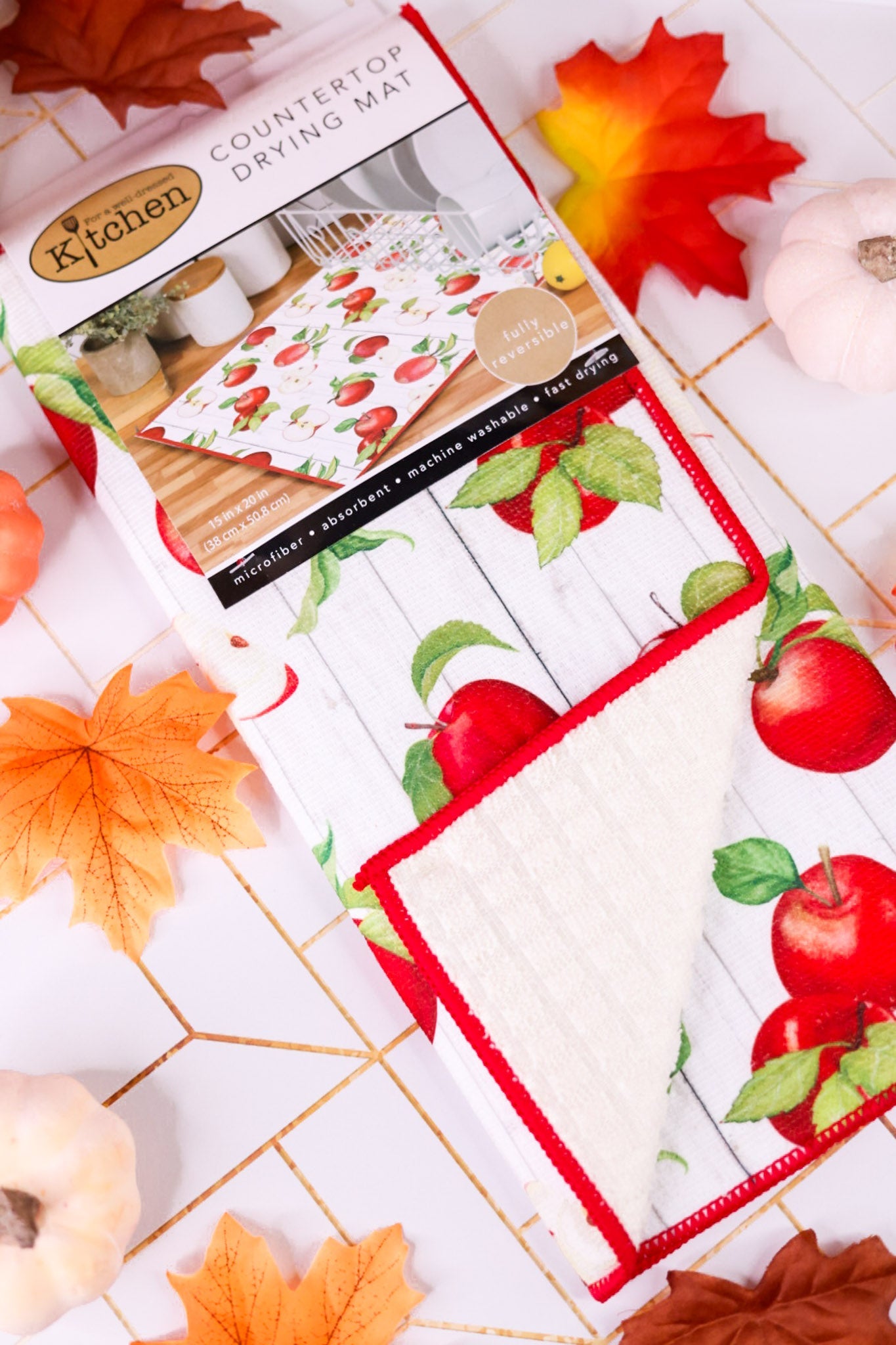 Apple Orchard Kitchen Countertop Drying Mat - Whiskey Skies - KAY DEE DESIGNS