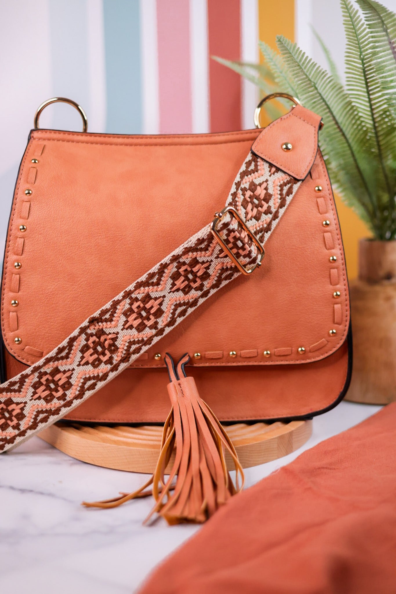 Apricot Bailey Crossbody Bag - Whiskey Skies - JEN & CO