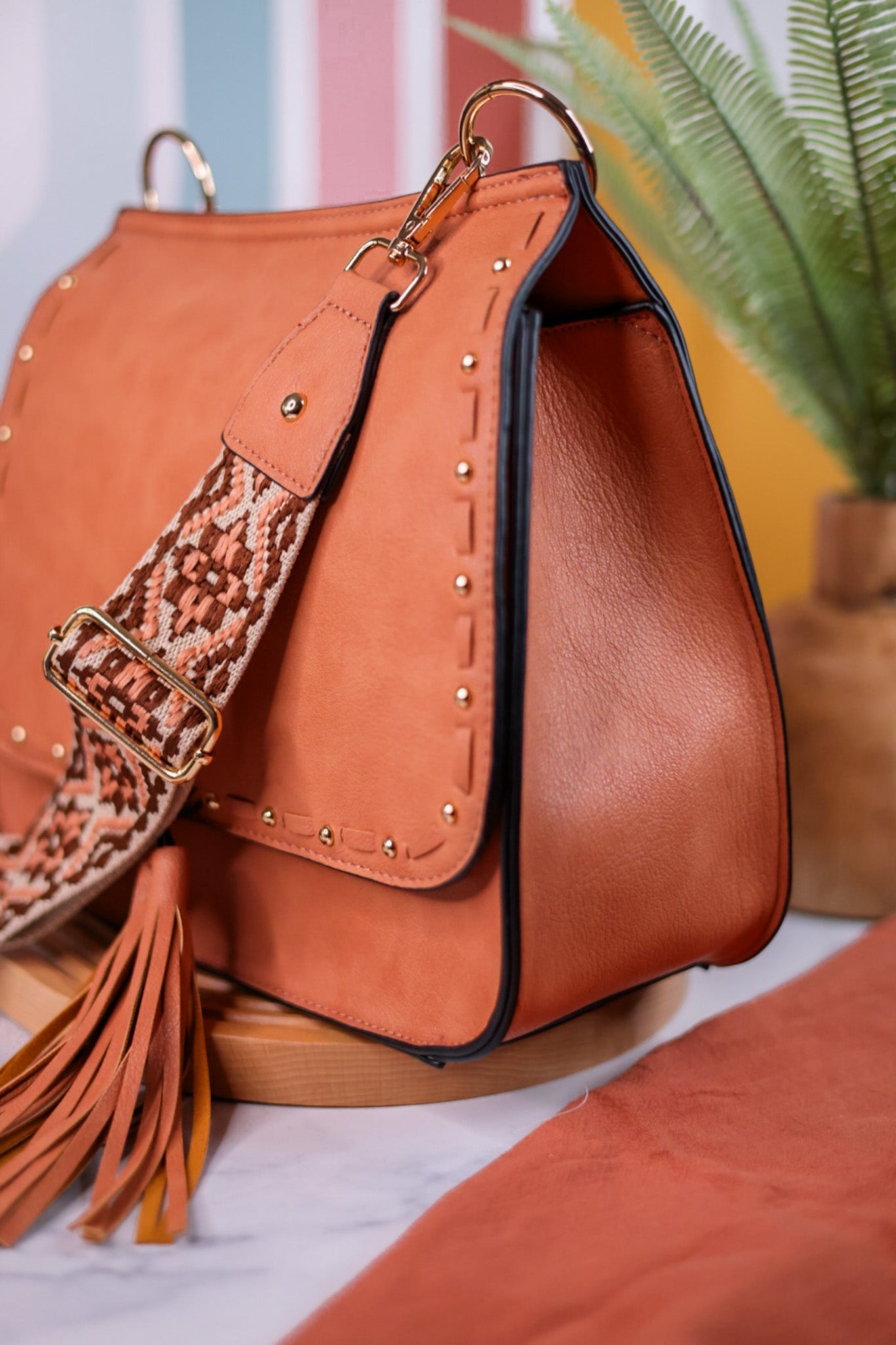 Apricot Bailey Crossbody Bag - Whiskey Skies - JEN & CO