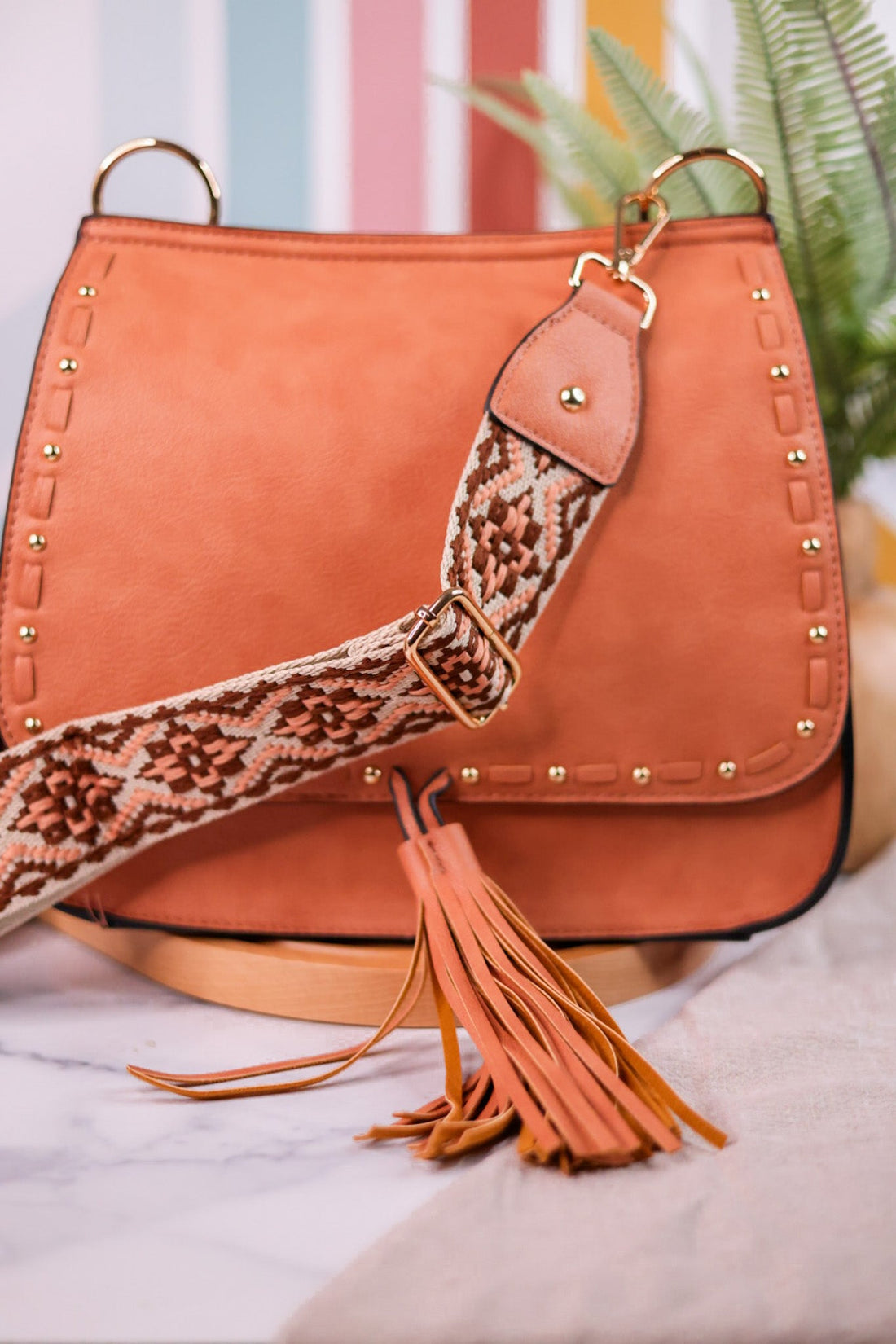 Apricot Bailey Crossbody Bag - Whiskey Skies - JEN & CO