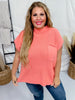 Apricot Short Sleeve Mock Neck Sweater Top - Whiskey Skies - ANDREE BY UNIT