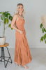 Apricot Strapless Tiered Maxi Dress - Whiskey Skies - DAVI & DANI